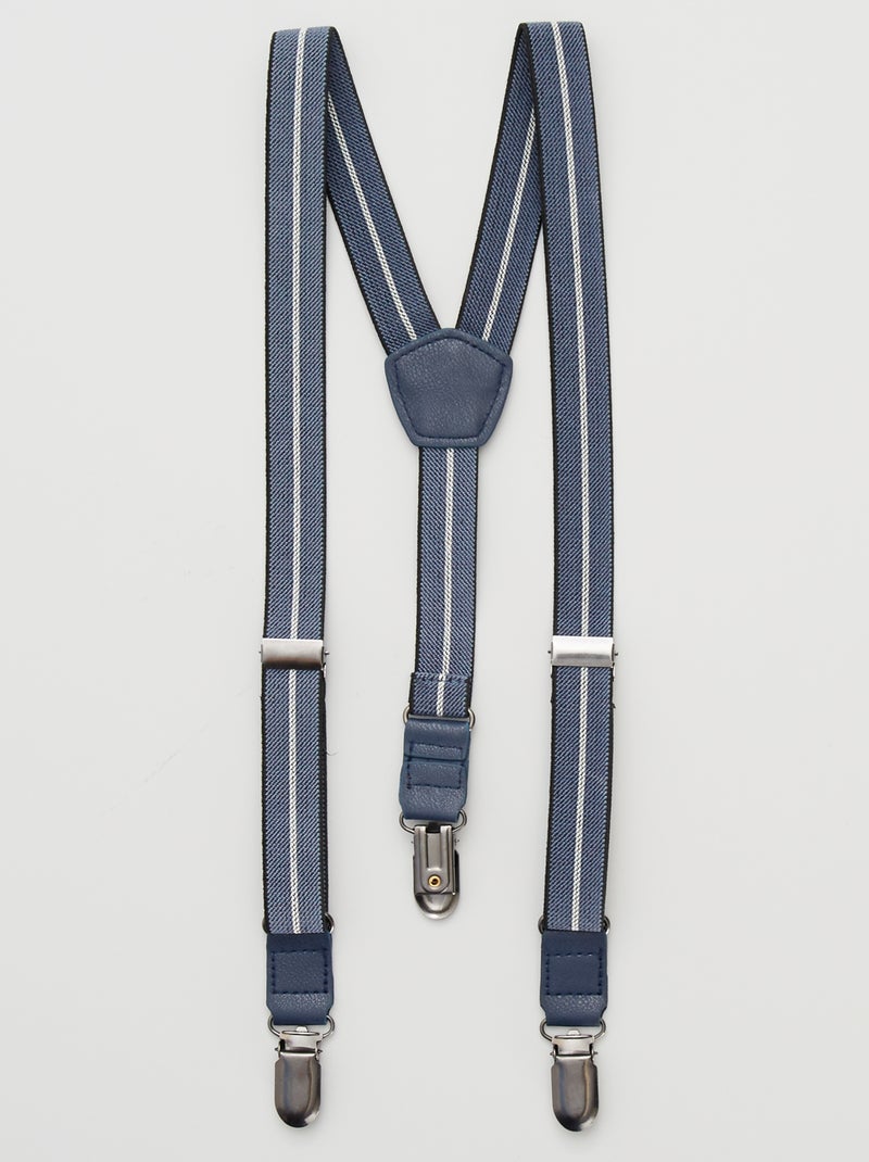 Bretelles avec ligne blanche bleu - Kiabi