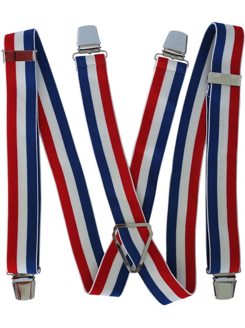 Bretelles France Bleu Blanc Rouge –Bretelles Élastiques Homme – Style Tricolore - Kiabi
