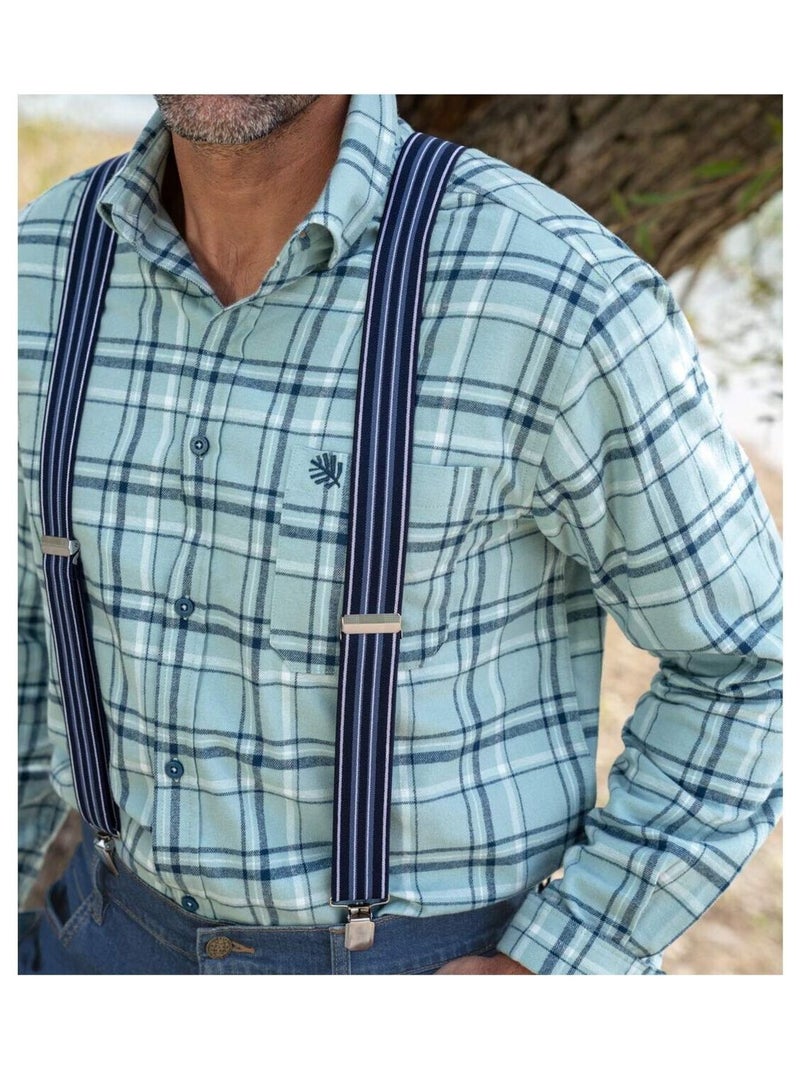 Bretelles Rayées   - ATLAS FOR MEN Bleu Bleu - Kiabi