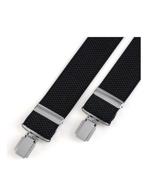 Bretelles Pour Homme WELKINLAND 5,1cm - Noires, Réglables, Crochets Robustes