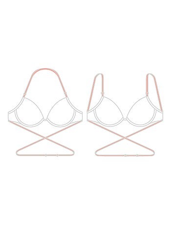 Bretelles transparentes mutlipositions