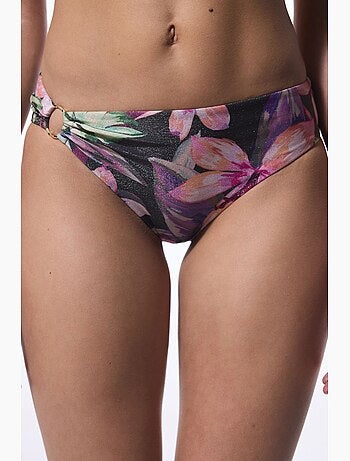 Briella bas de bikini à fleurs sur le côté avec boucle penti