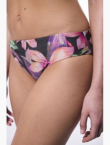 Briella bas de bikini à fleurs sur le côté avec boucle penti