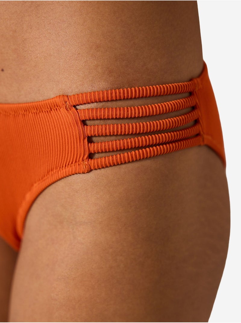 Brigett chic bas de bikini texturé penti Orange - Kiabi