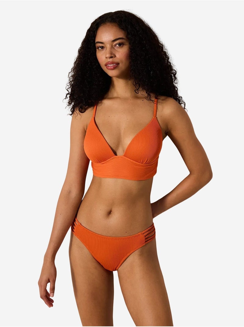 Brigett chic bas de bikini texturé penti Orange - Kiabi
