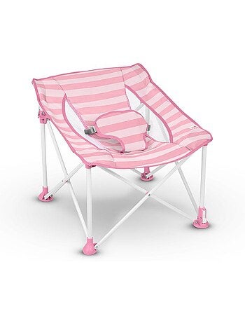 Bright stars transat bébé pliable rose pop 'n chill, pare soleil spf +50 et sac de transport inclus
