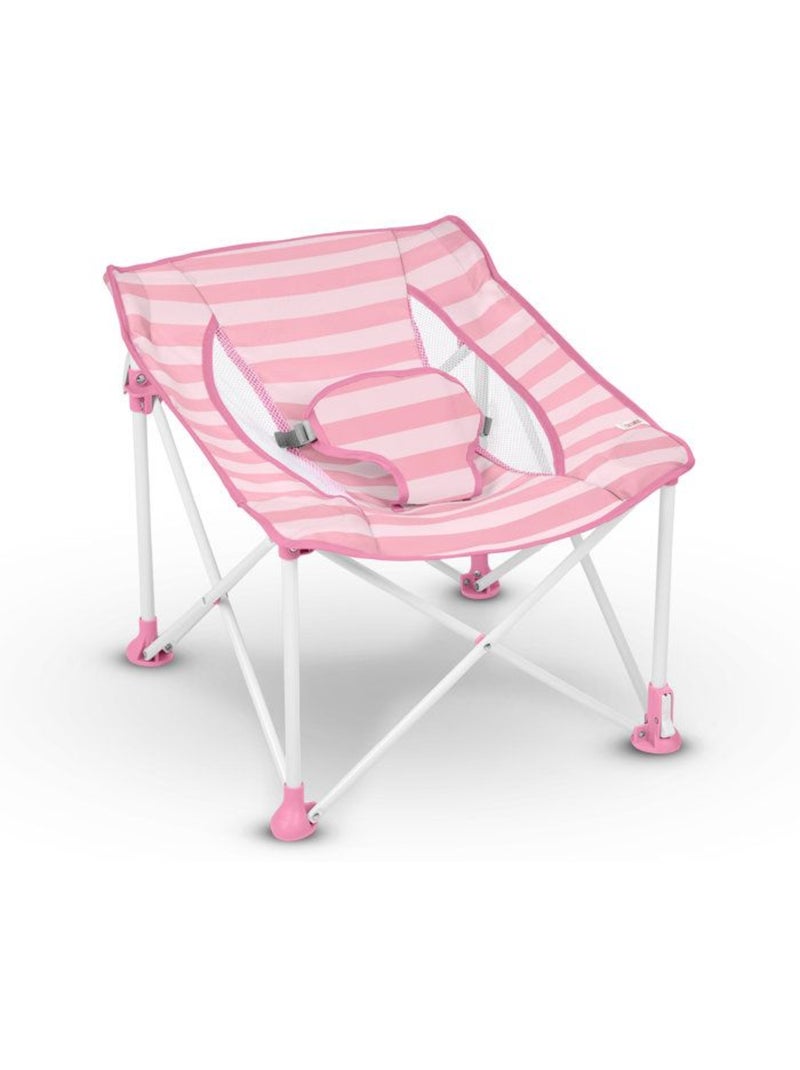 Bright stars transat bébé pliable rose pop 'n chill, pare soleil spf +50 et sac de transport inclus Rose - Kiabi