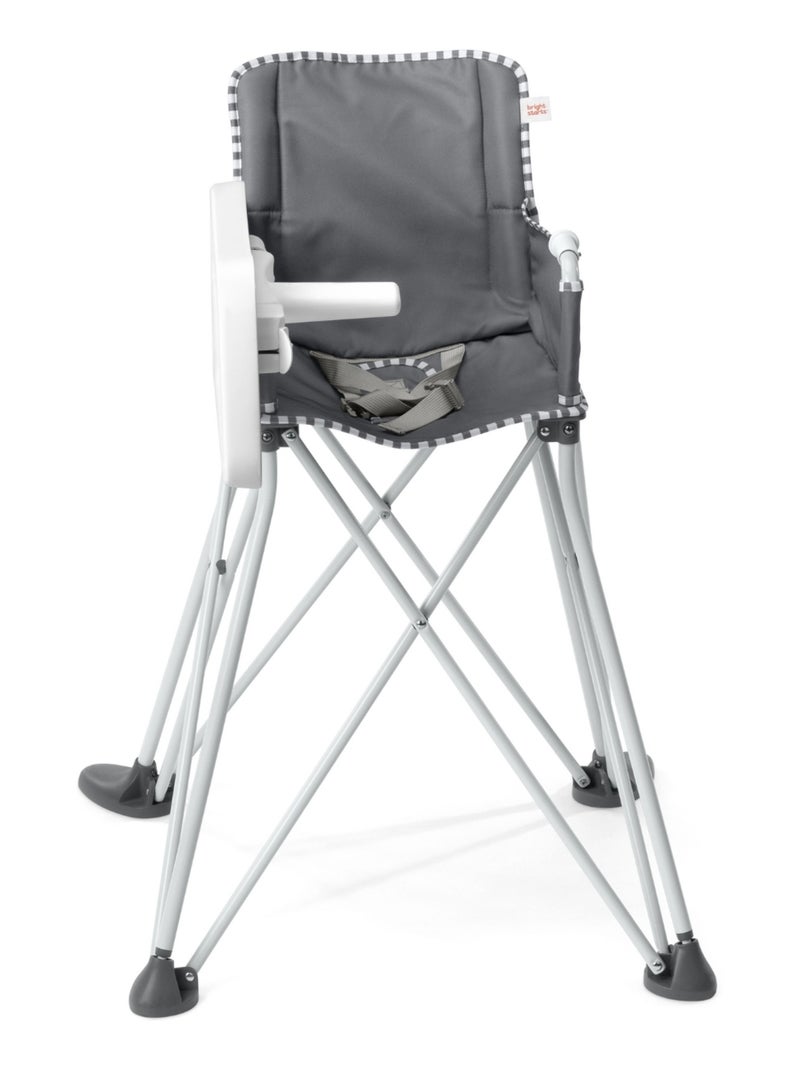 Bright Starts - Chaise haute ultra compacte Pop'N Dine Gris - Kiabi