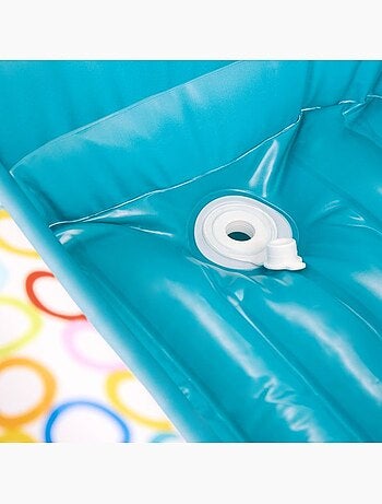 Bright starts- baignoire gonflable avec pompe intégré, 8 balles de jeu et bouche d'évacuation