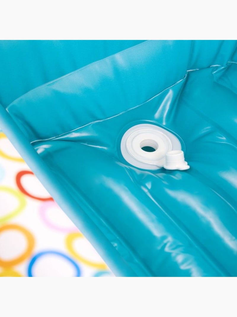 Bright starts- baignoire gonflable avec pompe intégré, 8 balles de jeu et bouche d'évacuation Bleu - Kiabi