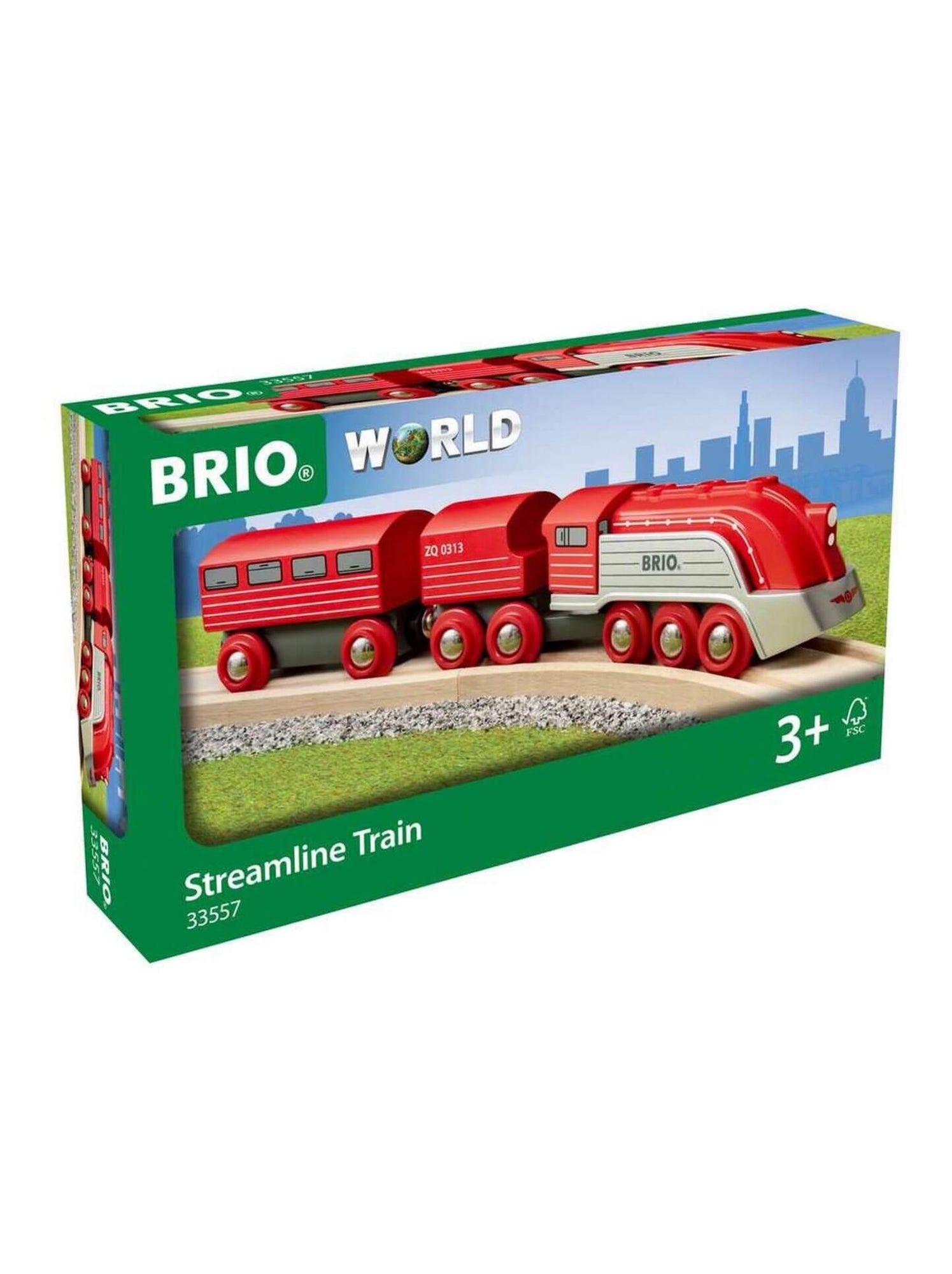 Train Aérodynamique Brio - 33557 - Circuit Bois - Attache Magnétique - Jouet 3 Ans Et Plus