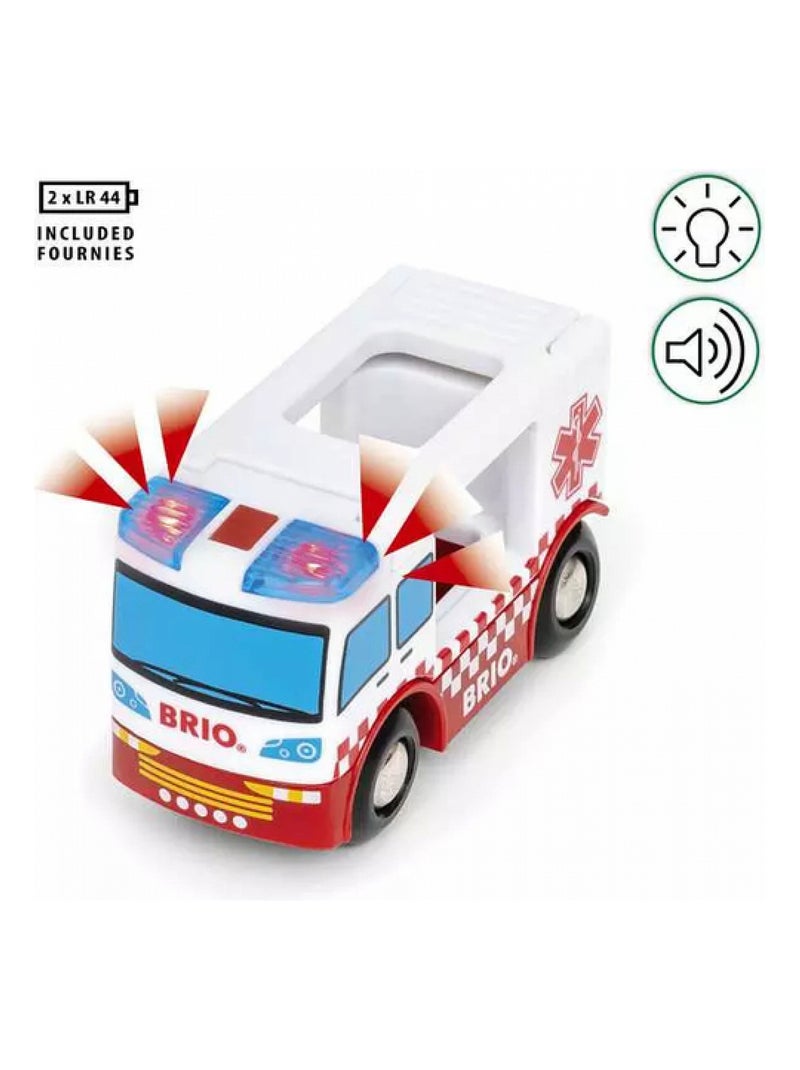 BRIO 36035 Camion ambulance Son lumiere Nouevelle edition Vert - Kiabi