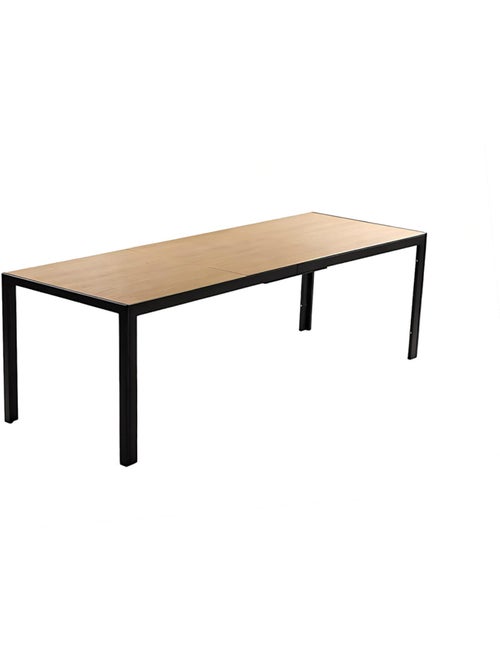 BRISBANE Table de jardin 190cm 8 personnes avec plateau en verre trempé effet bois - Kiabi BRISBANE Table de jardin 190cm 8 personnes avec plateau en verre trempé effet bois - Kiabi