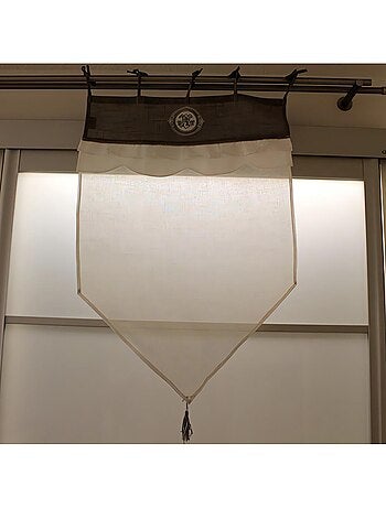 Brise-bise 60x90 cm brodé lin VOIL20B