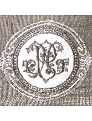 Brise-bise 60x90 cm brodé lin VOIL20B