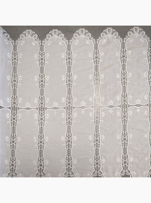 Brise-bise ajouré avec macramé fleuri - Kiabi