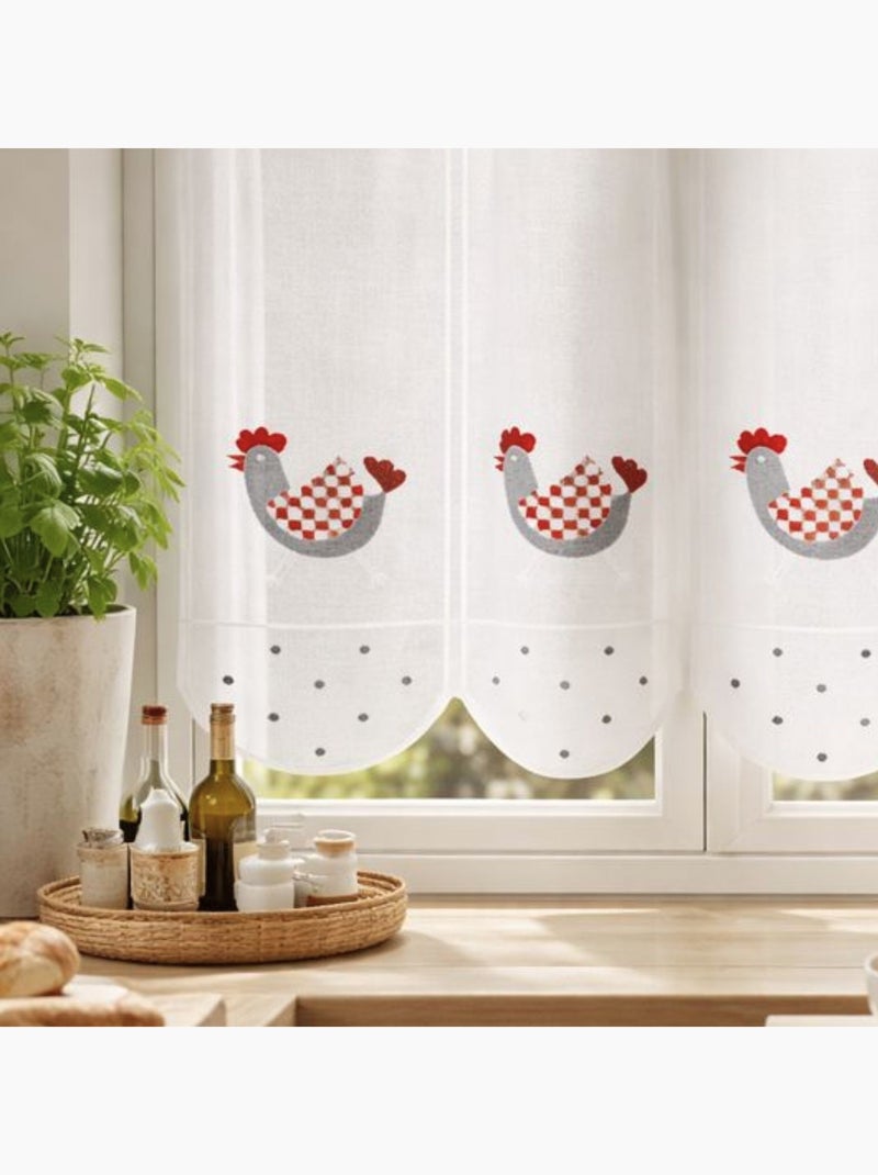 Brise bise aux broderies de poules Bordeaux - Kiabi