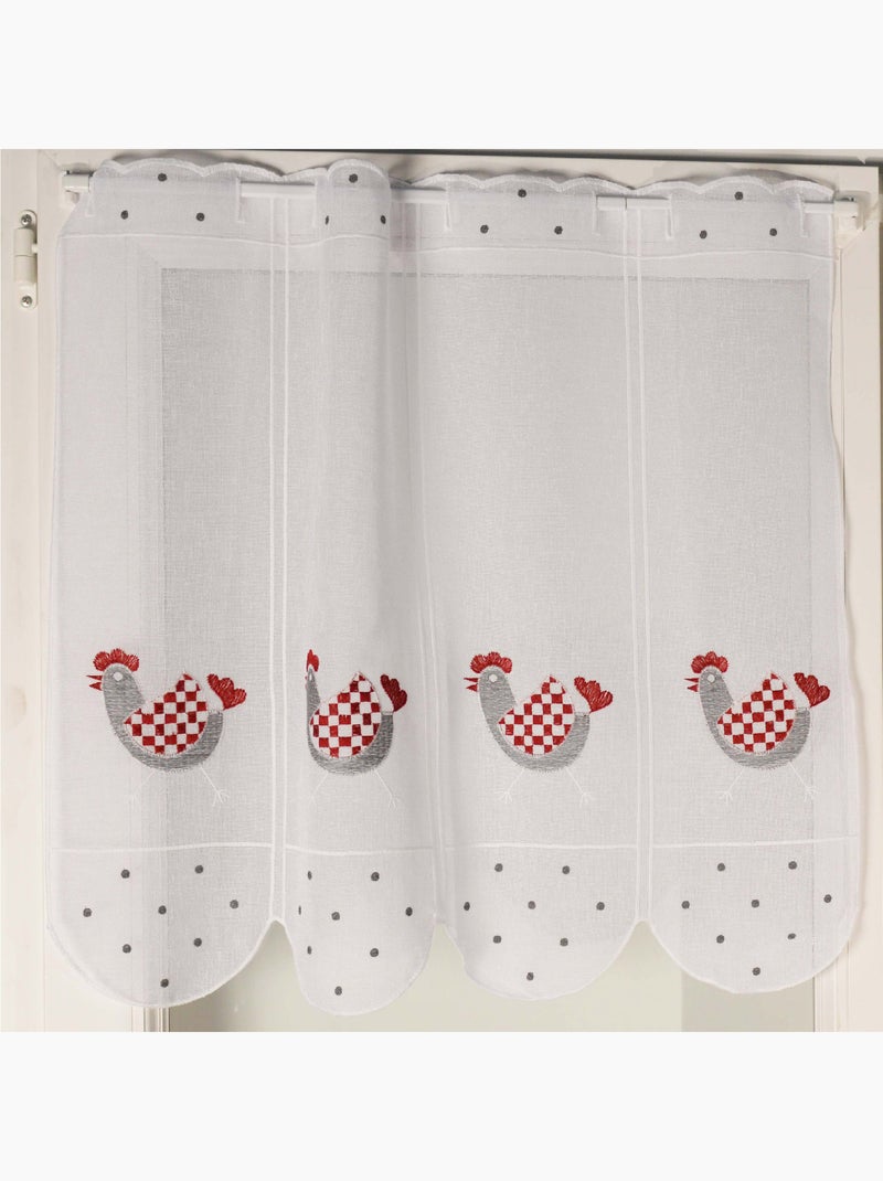 Brise bise aux broderies de poules Bordeaux - Kiabi