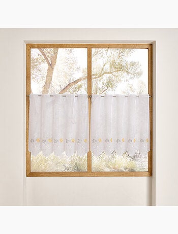 Brise bise brodé à motif fleurs