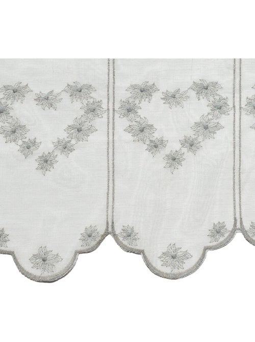 Brise-bise brodé à motifs cœurs - Kiabi