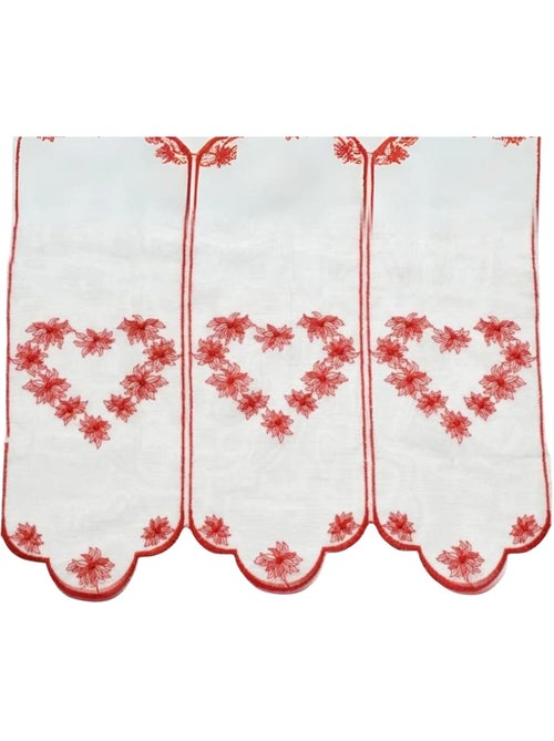 Brise-bise brodé à motifs cœurs - Kiabi