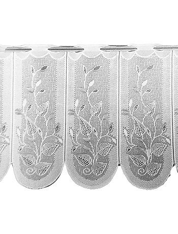Brise-bise brodé à motifs feuillages