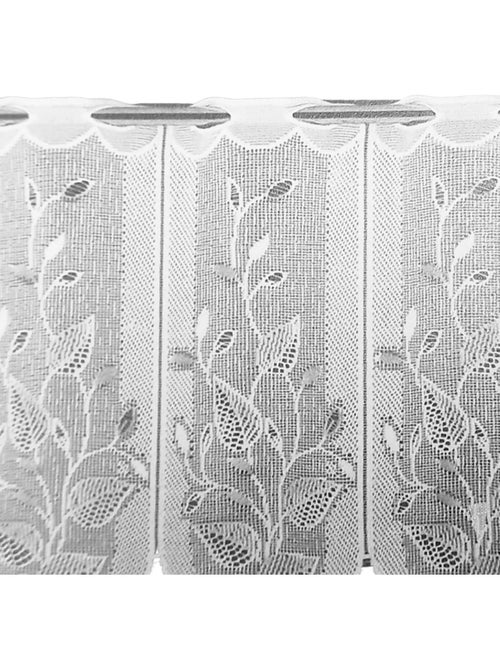 Brise-bise brodé à motifs feuillages - Kiabi