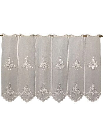 Brise-bise brodé à motifs floraux