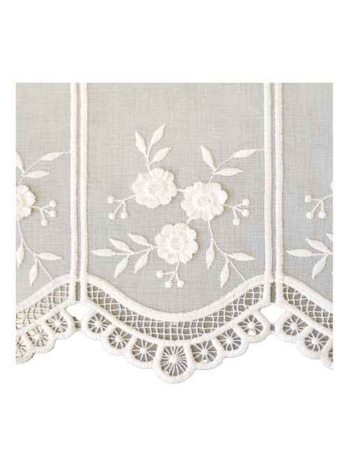 Brise-bise brodé à motifs floraux - Kiabi