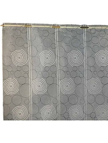 Brise-bise brodé à motifs spirales et cercles