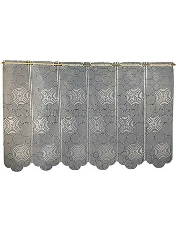 Brise-bise brodé à motifs spirales et cercles