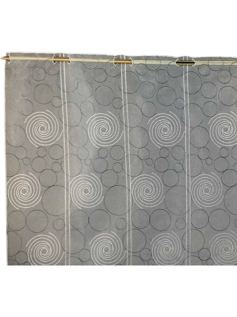 Brise-bise brodé à motifs spirales et cercles Beige - Kiabi