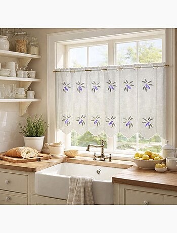 Brise bise brodé baie colorée