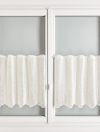 Brise bise brodé en poly-lin rustique