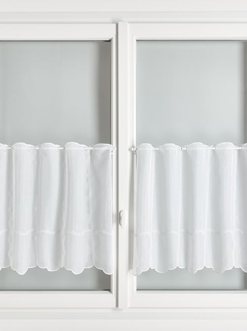 Brise bise brodé léger avec frise palmette - Kiabi