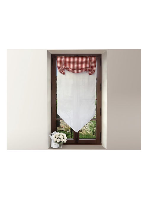 Brise-bise en coton VICHY, jacquard - Kiabi