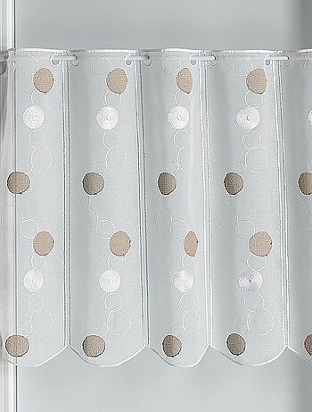 Brise bise en étamine brodée de cercles