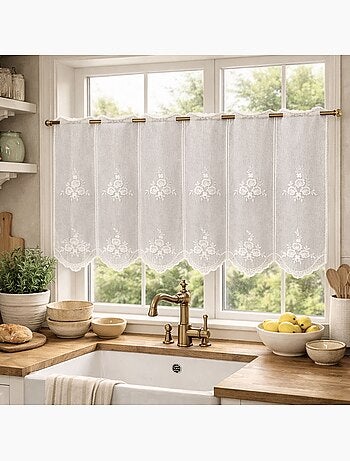 Brise bise en étamine fantaisie brodée