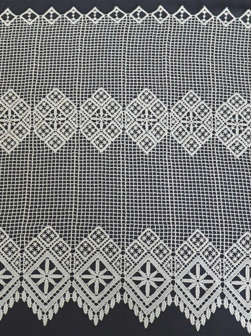 Brise bise en macramé au style graphique Ecru - Kiabi