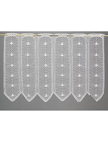Brise-bise en maille ajourée dentelle à pointes