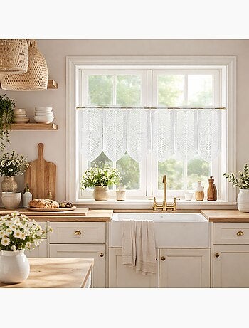 Brise bise en maille dentelle ajourée