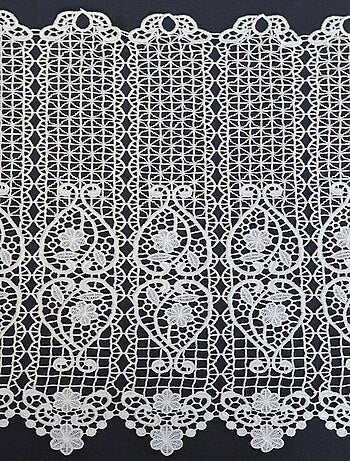 Brise bise uni en macramé fleuri