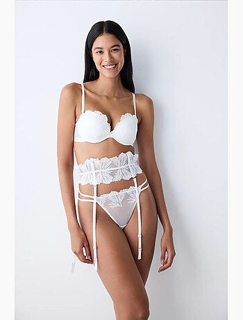 Broderie belt porte-jarretelles penti