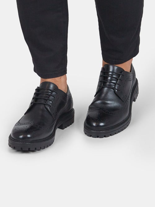 Brogues à lacets en cuir BATA - Kiabi