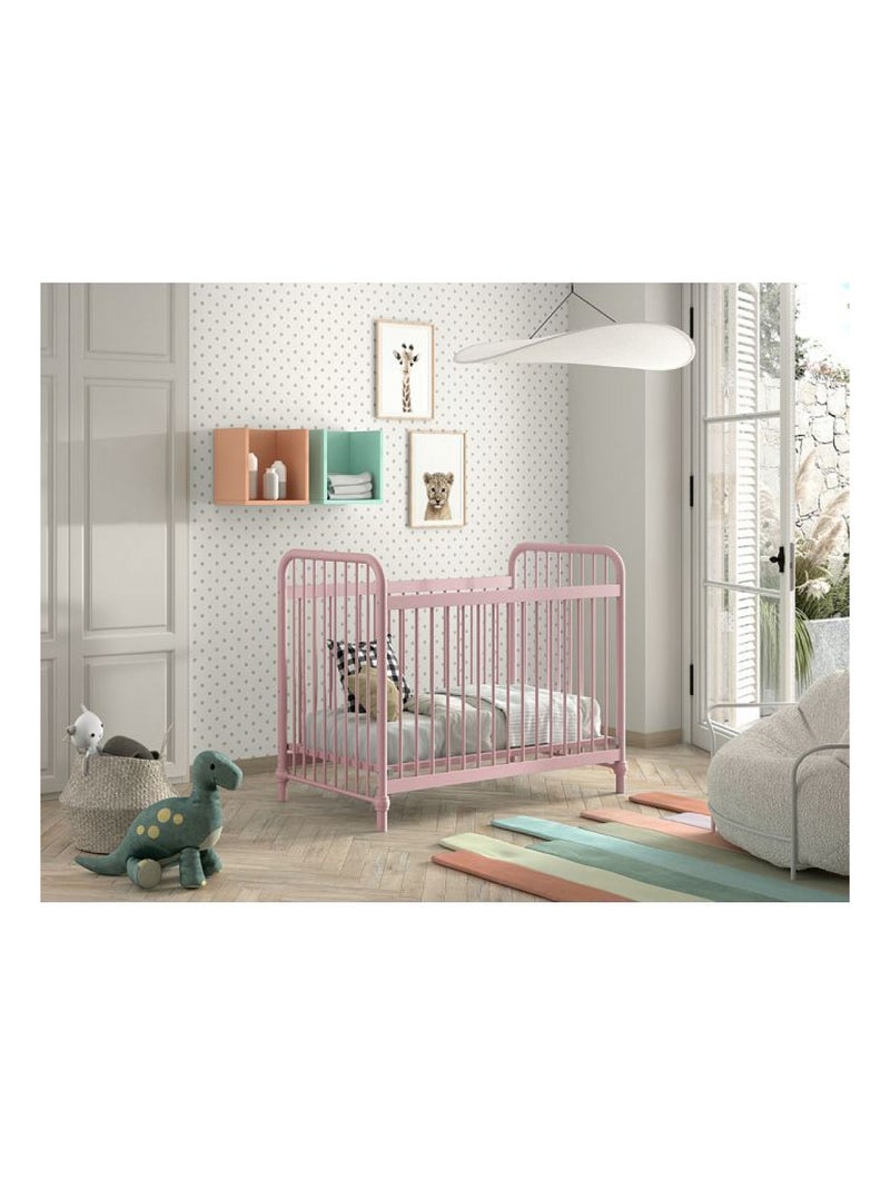 Bronxx Lit Bebe Mat Misty Pink 60x120cm Rose Rose - Kiabi