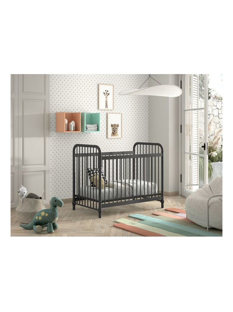 Bronxx Lit Bebe Mat Noir 60x120cm Noir Noir - Kiabi