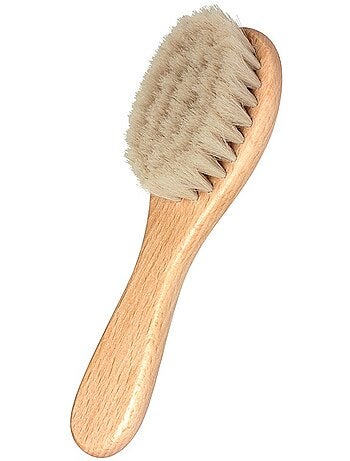 Brosse à cheveux bébé poils de chèvre manche bois