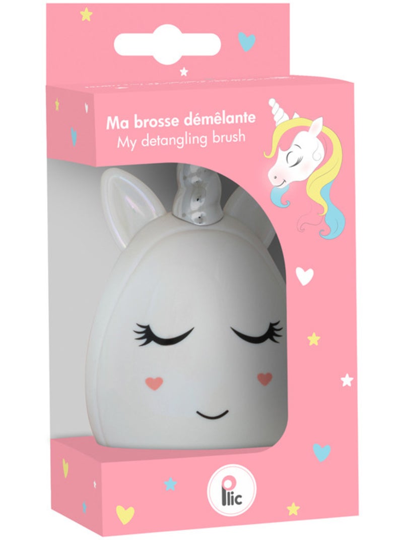 Brosse à cheveux démêlante licorne Rose/Blanc - Kiabi