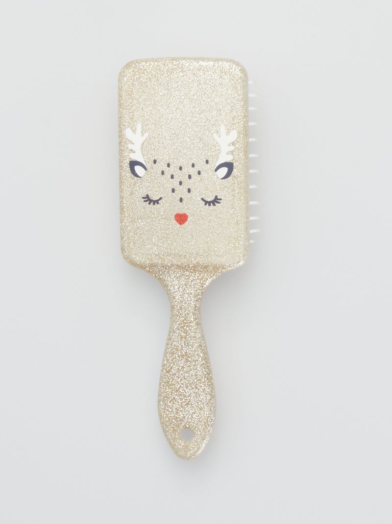 Brosse à cheveux fantaisie doré - Kiabi