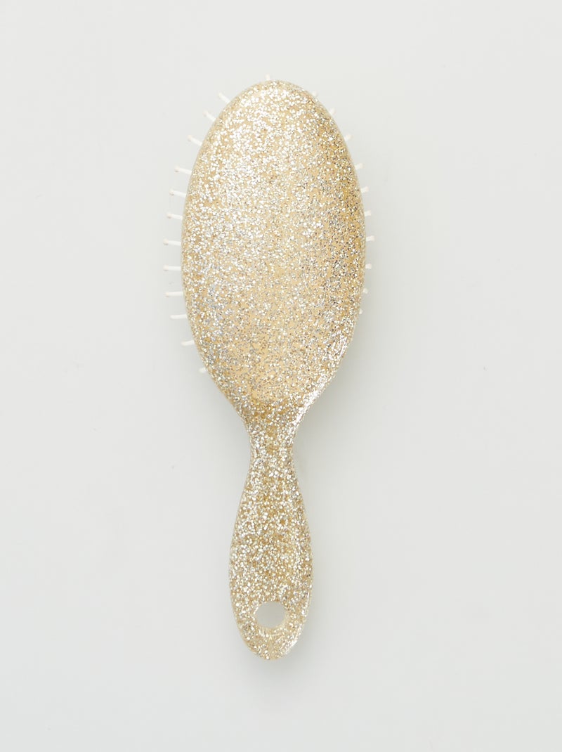 Brosse à cheveux forme arrondie doré - Kiabi